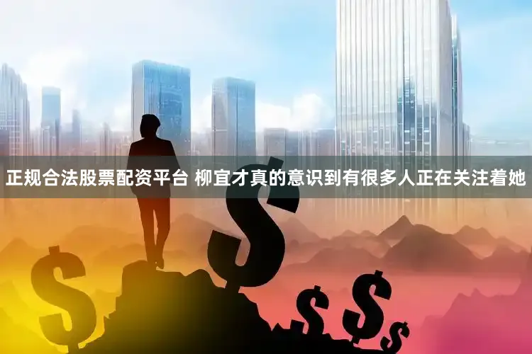 正规合法股票配资平台 柳宜才真的意识到有很多人正在关注着她